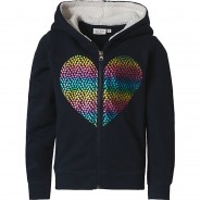 Preisvergleich für Oberteile: Sweatjacke  von ZAB kids blau Gr. 92/98 Mädchen Kinder