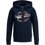 Preisvergleich für Oberteile: Sweatshirt JJELOGO  dunkelblau Gr. 128 Jungen Kinder