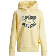 Preisvergleich für Oberteile: Sweatshirt JJELOGO  gelb Gr. 128 Jungen Kinder