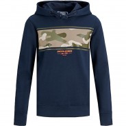 Preisvergleich für Oberteile: Sweatshirt JJSOLDIER  dunkelblau Gr. 140 Jungen Kinder