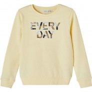 Preisvergleich für Oberteile: Sweatshirt NKFBAWN , Organic Cotton beige Gr. 134/140 Mädchen Kinder