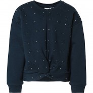 Preisvergleich für Oberteile: Sweatshirt NKFRUMAT  dunkelblau Gr. 122/128 Mädchen Kinder