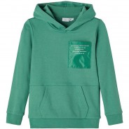 Preisvergleich für Oberteile: Sweatshirt NKMBREAKO , Organic Cotton grün Gr. 116 Jungen Kinder