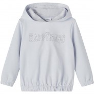 Preisvergleich für Oberteile: Sweatshirt NMFBORCHA , Organic Cotton hellblau Gr. 122/128 Mädchen Kinder