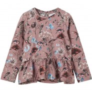 Preisvergleich für Oberteile: Sweatshirt NMFTILEY , Organic Cotton beige/braun Gr. 86 Mädchen Kleinkinder