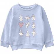 Preisvergleich für Oberteile: Sweatshirt NMFVENUS  hellblau Gr. 116 Mädchen Kinder