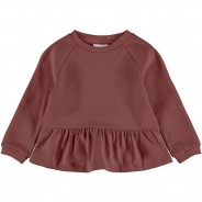 Preisvergleich für Oberteile: Sweatshirt NMFVILUNA , Organic Cotton rot Gr. 110 Mädchen Kleinkinder
