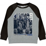 Preisvergleich für Oberteile: Sweatshirt NMMVILDAR , Organic Cotton grau Gr. 98 Jungen Kleinkinder