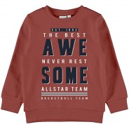 Preisvergleich für Oberteile: Sweatshirt NMMVILDAR , Organic Cotton rot Gr. 92 Jungen Kleinkinder