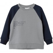 Preisvergleich für Oberteile: Sweatshirt NMMVOLMAR  grau Gr. 98 Jungen Kleinkinder