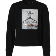 Preisvergleich für Oberteile: Sweatshirt  schwarz Gr. 140 Mädchen Kinder