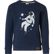 Preisvergleich für Oberteile: Sweatshirt SPACE TRIP , Organic Cotton blau-kombi Gr. 116 Jungen Kinder