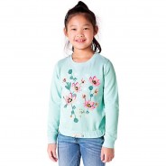 Preisvergleich für Oberteile: Sweatshirt  von ZAB kids türkis/blau Gr. 104/110 Mädchen Kinder