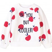 Preisvergleich für Oberteile: Sweatshirt  weiß Gr. 104/110 Mädchen Kleinkinder