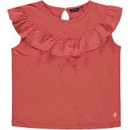 Preisvergleich für Oberteile: T-Shirt ärmellos T-Shirts  rot/orange Gr. 146/152 Mädchen Kleinkinder