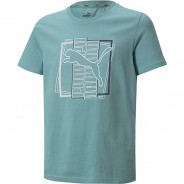 Preisvergleich für Oberteile: T-Shirt ALPHA GRAPHIC  blau Gr. 176 Jungen Kinder