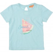 Preisvergleich für Oberteile: T-Shirt  aqua Gr. 128/134 Mädchen Kinder