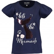 Preisvergleich für Oberteile: T-Shirt  blau Gr. 128 Mädchen Kinder