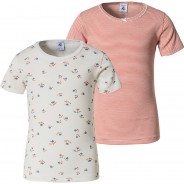 Preisvergleich für Oberteile: T-Shirt  Doppelpack bunt Gr. 128 Mädchen Kinder