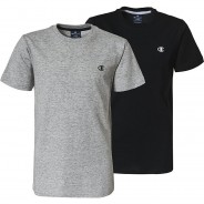 Preisvergleich für Oberteile: T-Shirt Doppelpack  grau/schwarz Gr. 104 Jungen Kleinkinder
