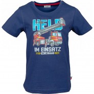 Preisvergleich für Oberteile: T-Shirt  dunkelblau Gr. 104/110 Jungen Kleinkinder