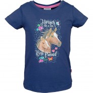 Preisvergleich für Oberteile: T-Shirt  dunkelblau Gr. 104/110 Mädchen Kleinkinder