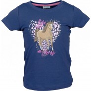 Preisvergleich für Oberteile: T-Shirt  dunkelblau Gr. 116/122 Mädchen Kinder