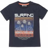 Preisvergleich für Oberteile: T-Shirt  dunkelblau Gr. 128 Jungen Kinder