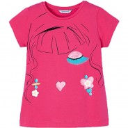 Preisvergleich für Oberteile: T-Shirt  fuchsia Gr. 110 Mädchen Kleinkinder