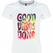 Preisvergleich für Oberteile: T-Shirt GOOD VIBES DONE  weiß Gr. 164 Mädchen Kinder