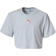 Preisvergleich für Oberteile: T-Shirt GRL CROPPED  hellgrau Gr. 164 Mädchen Kinder