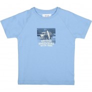 Preisvergleich für Oberteile: T-Shirt  hellblau Gr. 128/134 Jungen Kinder