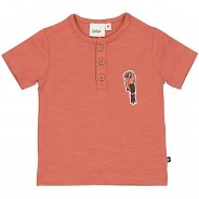 Preisvergleich für Oberteile: T-Shirt Henley Papagei braun Gr. 68 Jungen Kinder