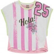 Preisvergleich für Oberteile: T-Shirt Hola T-Shirts  rosa-kombi Gr. 104 Mädchen Kleinkinder