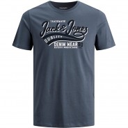 Preisvergleich für Oberteile: T-Shirt JJELOGO  anthrazit Gr. 140 Jungen Kinder