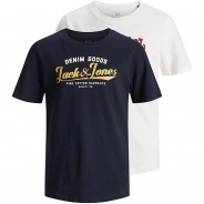 Preisvergleich für Oberteile: T-Shirt JJELOGO dunkelblau Gr. 164