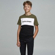 Preisvergleich für Oberteile: T-Shirt JJELOGO  dunkelgrau Gr. 176 Jungen Kinder