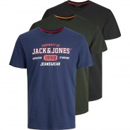 Preisvergleich für Oberteile: T-Shirt JJSTAMP 3er Pack  schwarz Gr. 164 Jungen Kinder