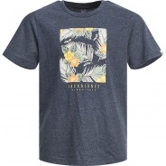 Preisvergleich für Oberteile: T-Shirt JORVENICE  dunkelblau Gr. 128 Jungen Kinder