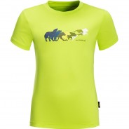 Preisvergleich für Oberteile: T-Shirt JUMPING WOLF T K  lime Gr. 152 Mädchen Kinder