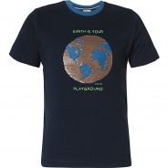 Preisvergleich für Oberteile: T-Shirt  blau Gr. 116/122 Jungen Kinder