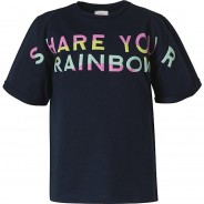 Preisvergleich für Oberteile: T-Shirt  dunkelblau Gr. 128/134 Mädchen Kinder