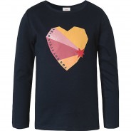 Preisvergleich für Oberteile: T-Shirt - Langarmshirts - blau Gr. 116/122 Mädchen Kinder
