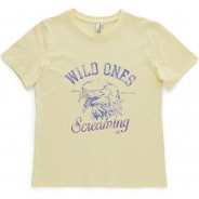 Preisvergleich für Oberteile: T-Shirt LPHISOLA , Organic Cotton gelb Gr. 122/128 Mädchen Kinder