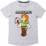Preisvergleich für Oberteile: T-Shirt Minecraft grey 152cm grau Jungen Kinder