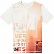 Preisvergleich für Oberteile: T-Shirt mit Fotoprint T-Shirts  creme Gr. 134/140 Jungen Kinder