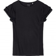 Preisvergleich für Oberteile: T-Shirt NKFJALIA  dunkelblau Gr. 134/140 Mädchen Kinder