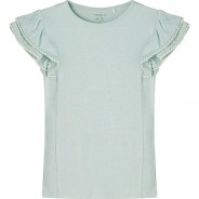 Preisvergleich für Oberteile: T-Shirt NKFJALIA  grün Gr. 122/128 Mädchen Kinder