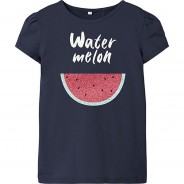 Preisvergleich für Oberteile: T-Shirt NKFVIBEKE  dunkelblau Gr. 146/152 Mädchen Kinder