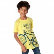 Preisvergleich für Oberteile: T-Shirt NKMBAVELS  von name it gelb Gr. 122/128 Jungen Kinder